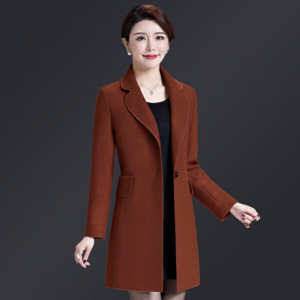 Comfortable Middle and Long Woolen Coat C104 - Image 5
