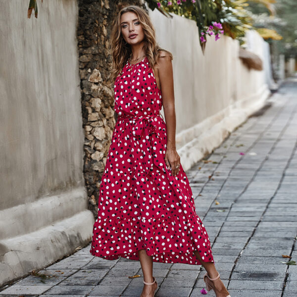 Summer Polka Dot Holiday Dress D103 - Image 7