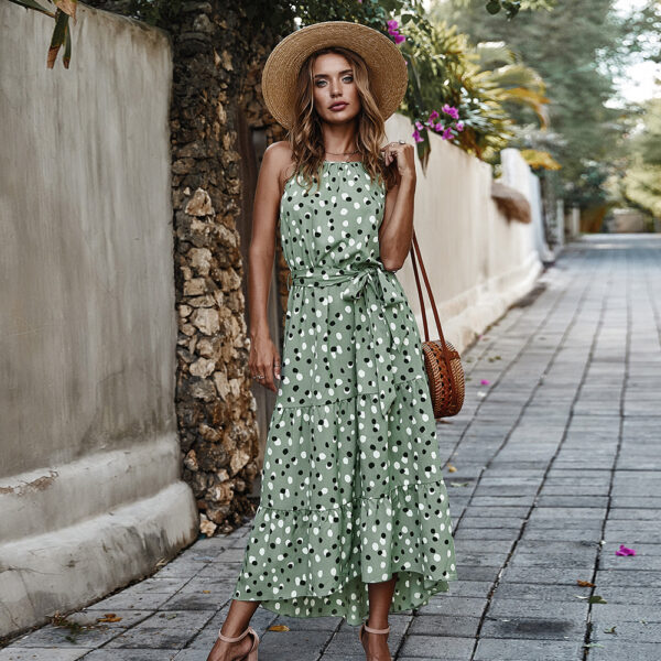 Summer Polka Dot Holiday Dress D103 - Image 6