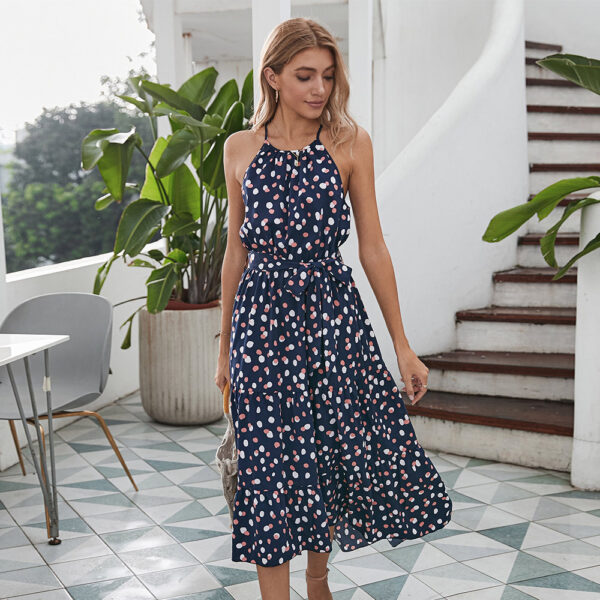 Summer Polka Dot Holiday Dress D103 - Image 5
