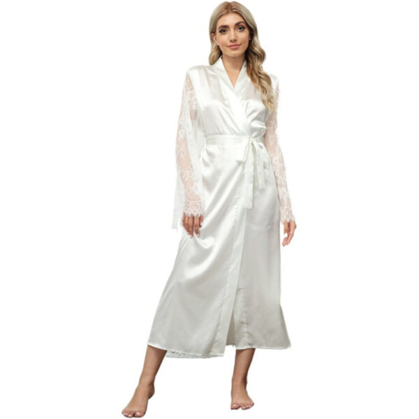 New Spring and Summer Home Robe Silk Sexy Lace Decoration PA106 - Image 2