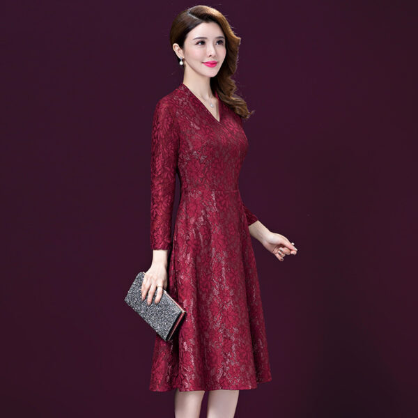 Spring and Autumn Banquet Noble Long Sleeve Dress PR101 - Image 2