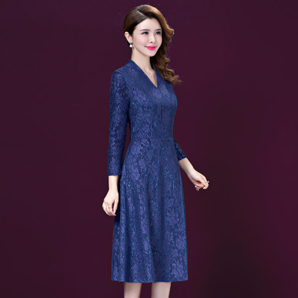 Spring and Autumn Banquet Noble Long Sleeve Dress PR101 - Image 4